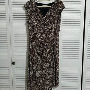 NWT Evan Picone Leopard Print Dress Size 12
